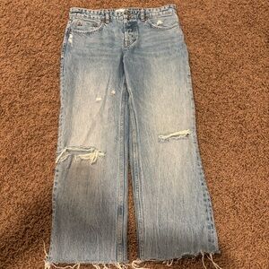 ZARA Distressed Light Blue Women's Jeans